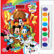 MICKEY MOUSE ระบายสีตามตัวเลข FUNNY + สีน้ำ